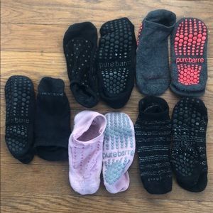 Five Pairs of Pure Barre Socks
